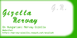 gizella mervay business card